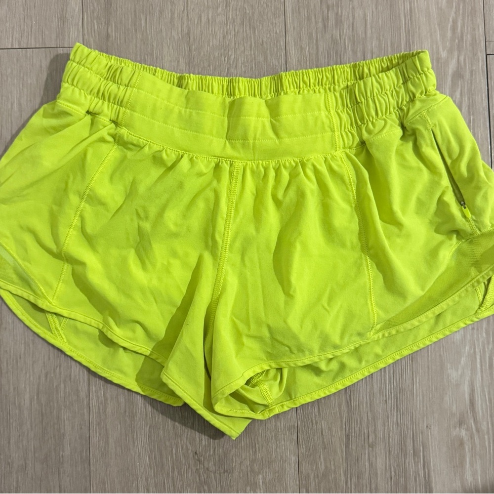 Lululemon Athletica Neon Yellow Athletic Shorts